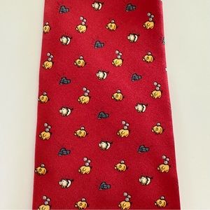 Salvatore Ferragamo Piggy Bank Red Silk Tie